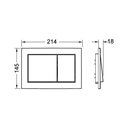TECE BASE TOILET FLUSH PLATE FOR DUAL FLUSH SYSTEM