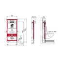 TECEBASE TOILET MODULE WITH BASE CISTERN, INSTALLATION HEIGHT 1120 MM"