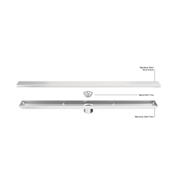 ALFALINE SHOWER DRAIN NOVA COVER 80CM